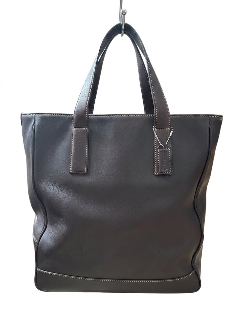 Vintage 2005 Coach Bleeker Smooth Dark Brown Leather Tote Bag | Style 7788